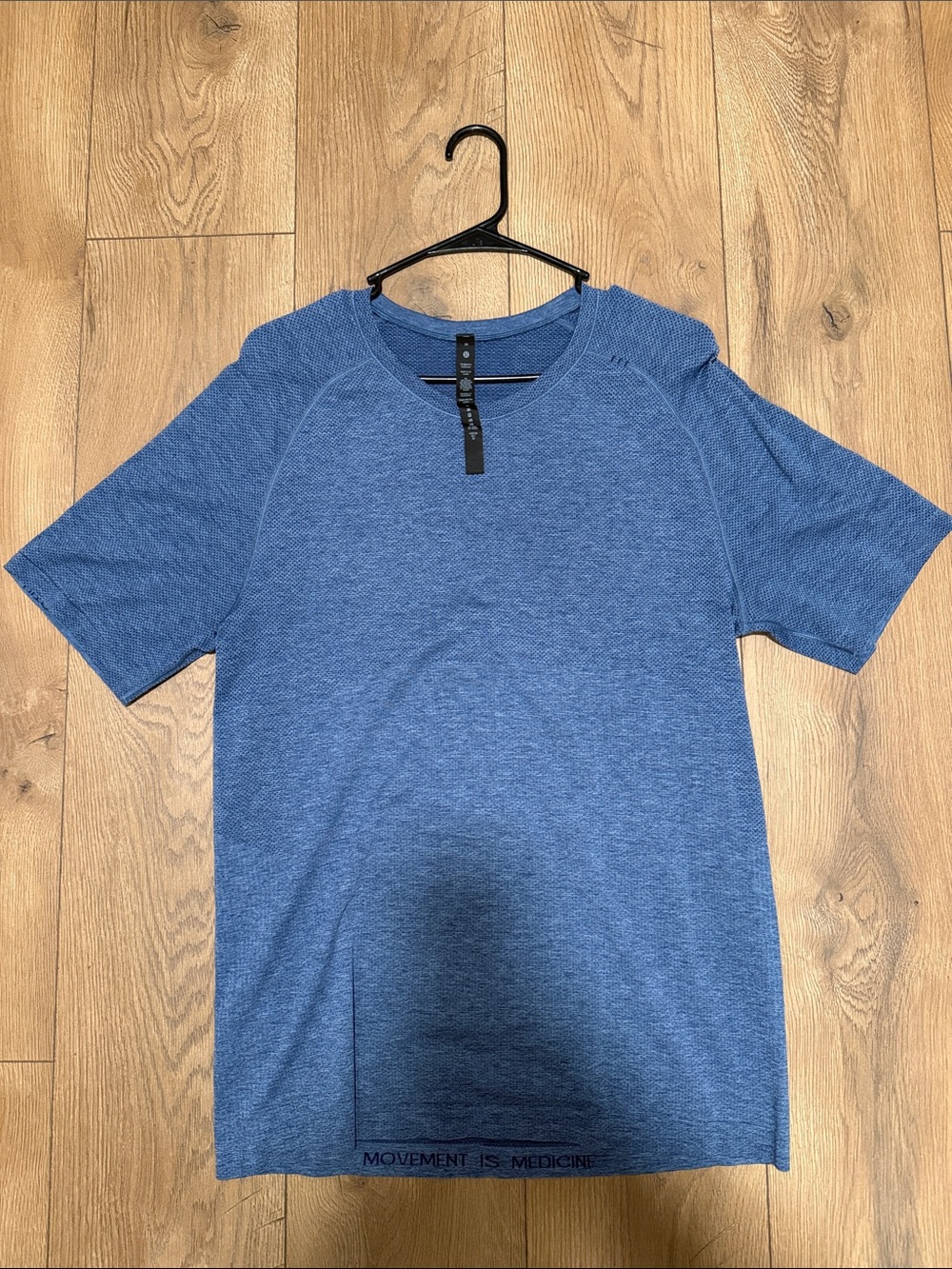 lululemon athletica Men's Heathered Blue Short Sleeve Performance Tee